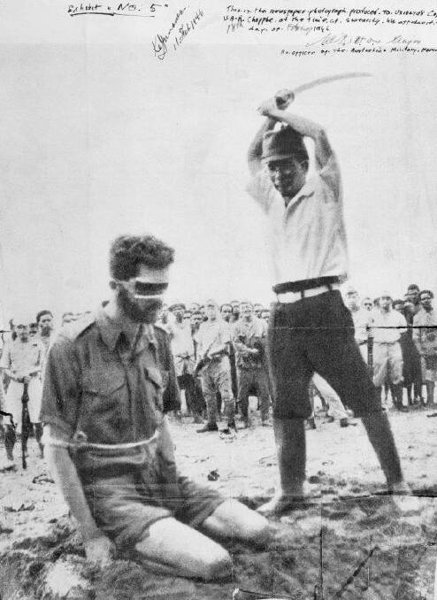 Sergeant Leonard George Siffleet moments before his execution.
