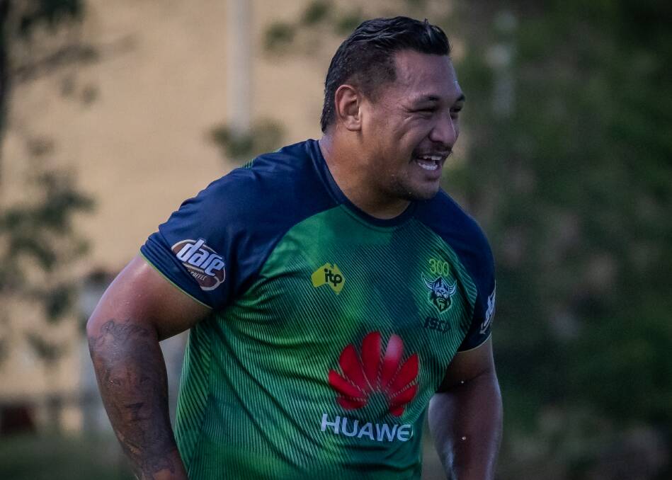 Josh Papalii will line up in the front row for the Raiders. Photo: Raiders Media