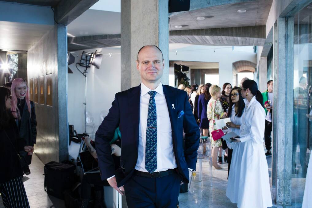 Myer boss Richard Umbers at the Myer spring 2017 fashion launch held in Coogee this week. Photo: Dominic Lorrimer