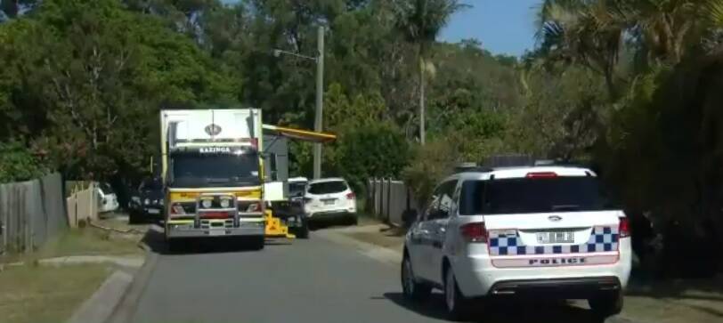 Two Kallangur streets were declared emergency areas after what is believed to be explosive liquid was found. Photo: Nine News Queensland - Twitter