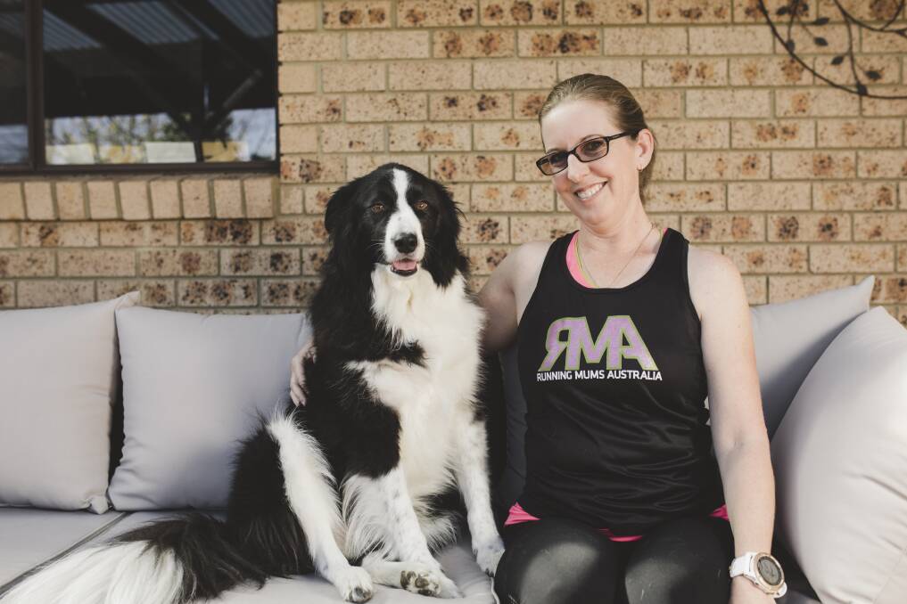Kylie Scales has been going for runs with her dog Jake as preparation for the 10km in the Australian Running Festival. Photo: Jamila Toderas