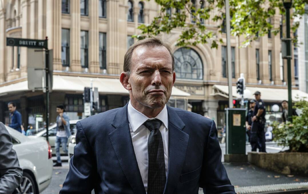 Mr Abbott said Labor's support would be needed and he credited Labor under Bill Shorten for not playing politics on national security.  Photo: Brook Mitchell