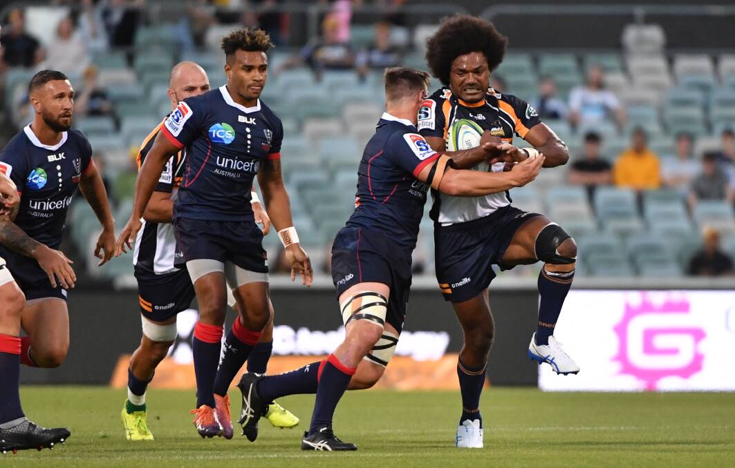 Henry Speight failed to finish the second half against the Rebels. Photo: AAP