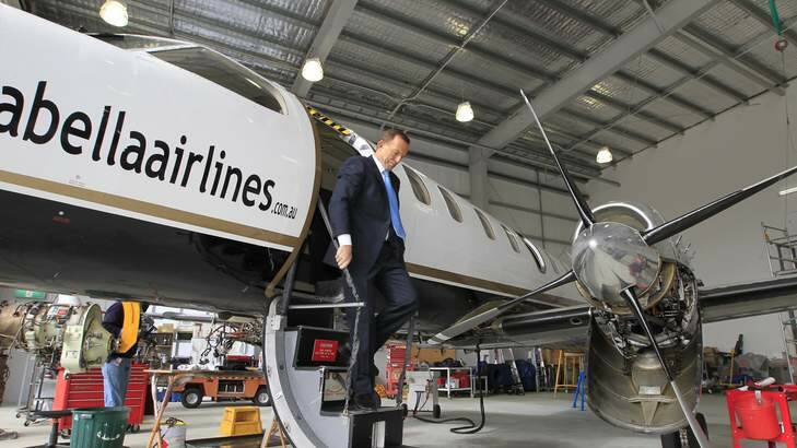 Tony Abbott visits Brindabella Airlines in Canberra earlier this year. Photo: Andrew Meares