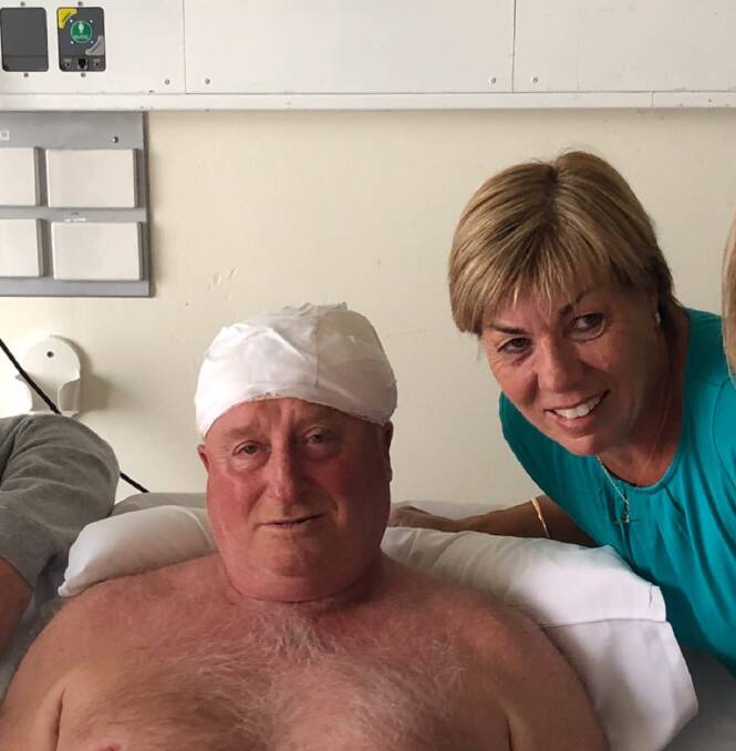 Rodney and Maree Patterson at The Alfred hospital on Saturday.  Photo: The Patterson family