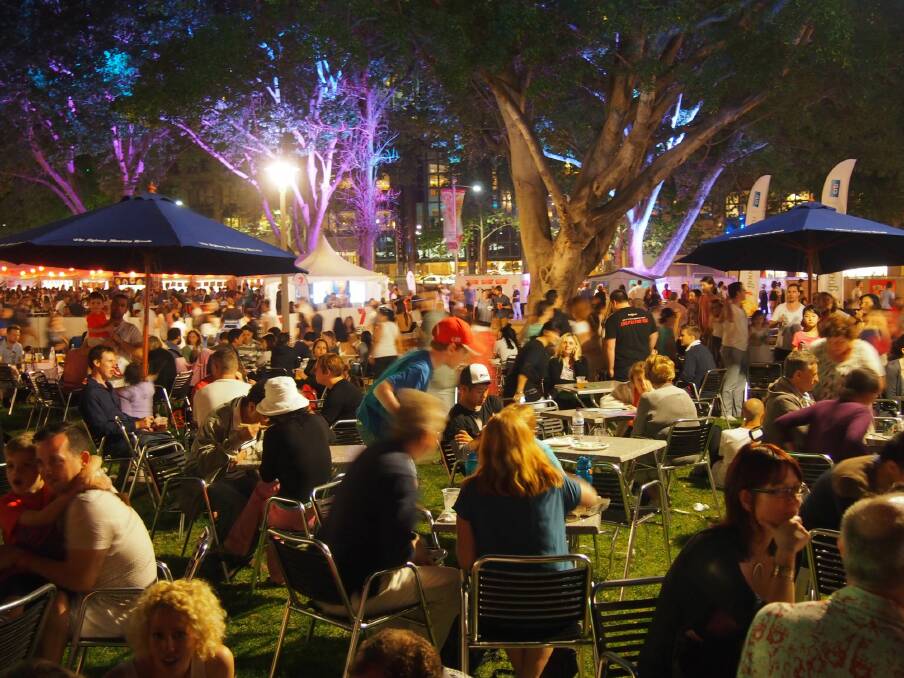 Relaxed: Crowds enjoy last year's markets in Sydney. 