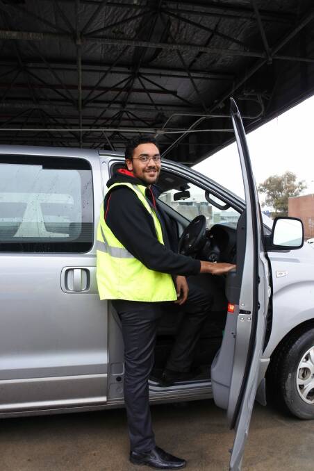 Jacob Keed, 24, connects the Indigenous community through his work in the Aboriginal and Torres Strait Islander Community Bus Team. Photo: Karen Hardy