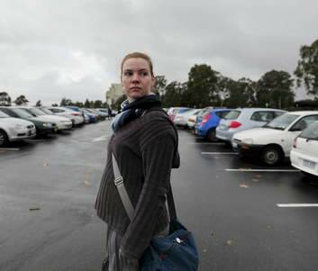 Public servant Stacey Herder unhappy about paid parking within the Parliamentary Triangle. Photo: Jay Cronan