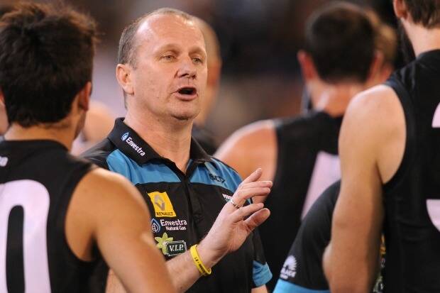 Overseas adventure: Port Adelaide coach Ken Hinkley believes playing a game in China won't have a negative effect on his team.
 Photo: Sebastian Costanzo