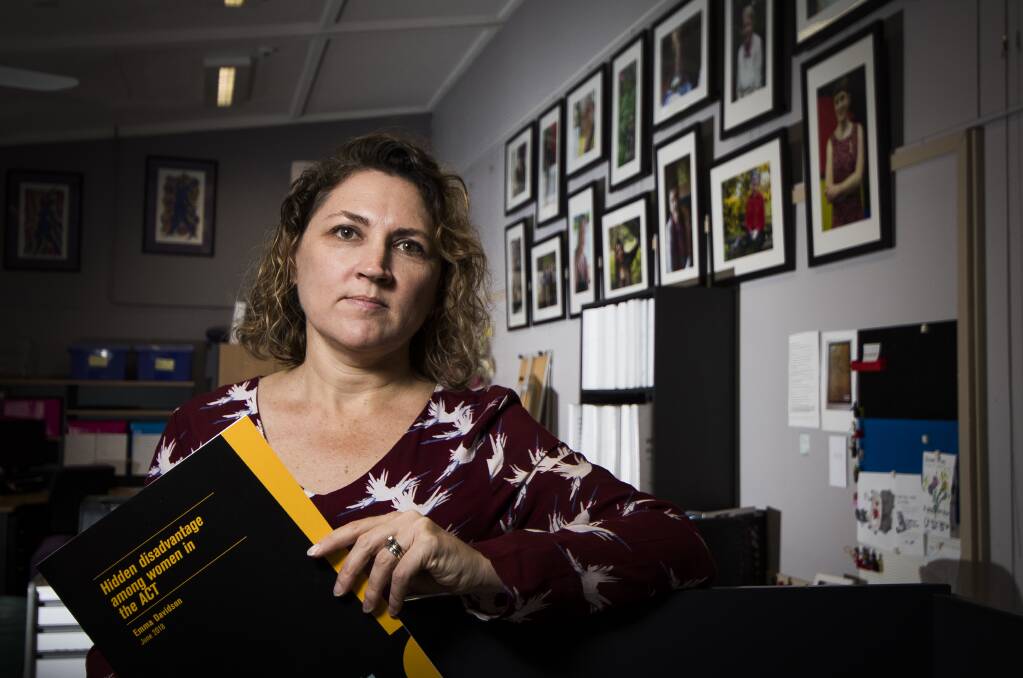 Women's Centre for Health Matters deputy chief executive Emma Davidson has authored a report that shows women are more disadvantaged than men in the ACT. Photo: Elesa Kurtz