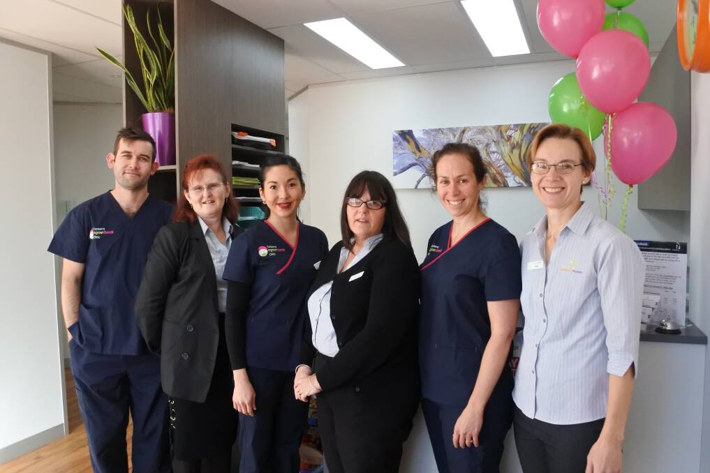 The team at Brindabella Podiatry in Tuggeranong have opened the new Canberra Ingrown Toenail Clinic as part of its Anketell Street premises (l-r) Luke Doyle, Nell Smit, Lydia Kim, Darelle Fuller, Nicole Hart and Kylie Schramm.
