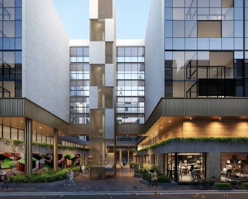 A view of the laneway off Cooyong Street in designs for a the apartment block. 