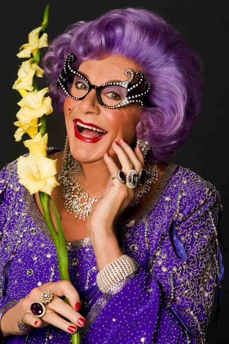 Dame Edna's glasses at Floriade will surely have to be planted out with gladioli. Photo: Supplied