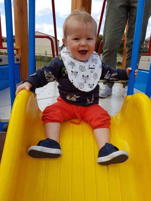 Elliot Paterson's dad Hugh says his little boy is a ball of energy Photo: Supplied