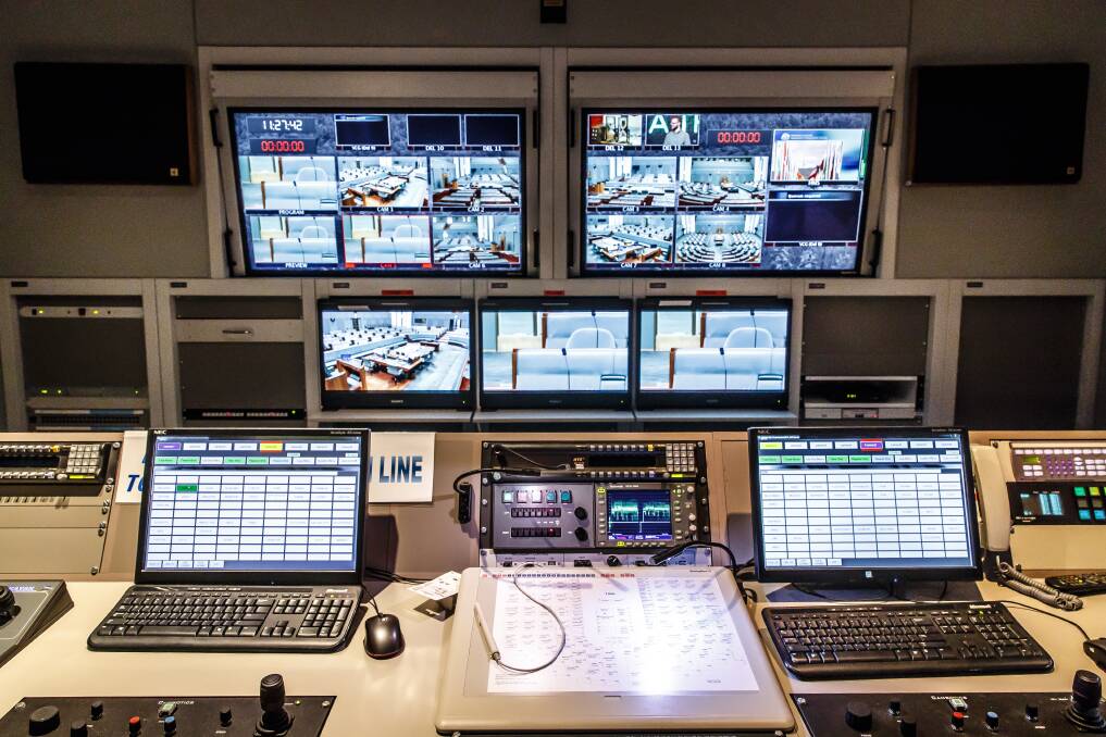 Inside Parliament House's broadcast centre. Photo: Sitthixay Ditthavong