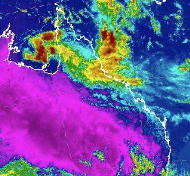 Ex-tropical cyclone Owen could reintensify in the Gulf of Carpentaria and bring more rain to Queensland later in the week. Photo: Bureau of Meteorology