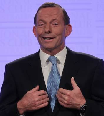 Opposition Leader Tony Abbott addresses the National Press Club in Canberra on Thursday. Photo: Andrew Meares