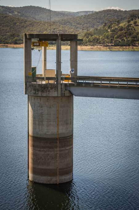 The Googong Dam is currently at 67 per cent capacity, but Icon Water says Canberra's water supply is very secure. Photo: Karleen Minney