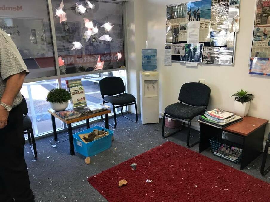 A number of other businesses were also allegedly vandalised.  Photo: Daisy Katter/Facebook