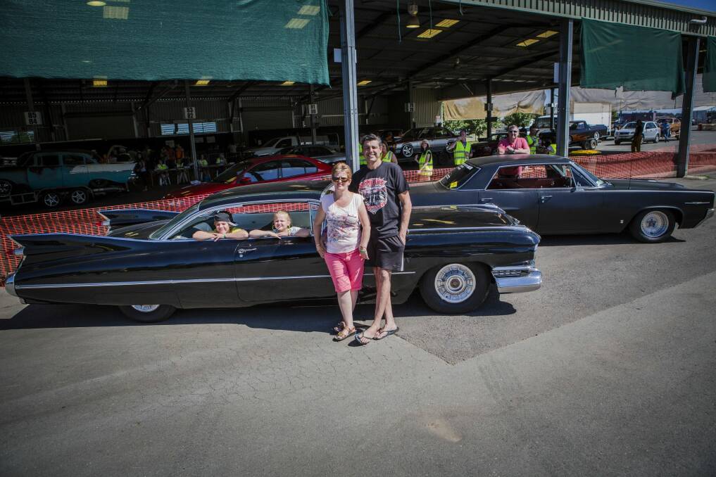 The Polidano family drove up from Victoria to be apart of Summernats 2015. Photo: Jamila Toderas