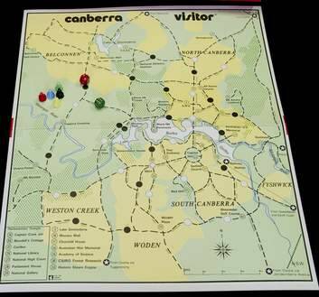 The" Canberra Visitor" board game. Photo: Jay Cronan