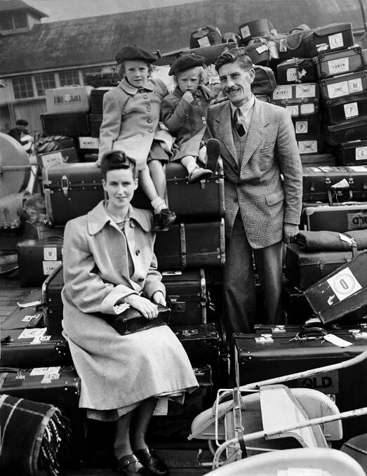 Packed: The Nicol family, British migrants to Australia, 1950.  Photo: National Archives of Australia