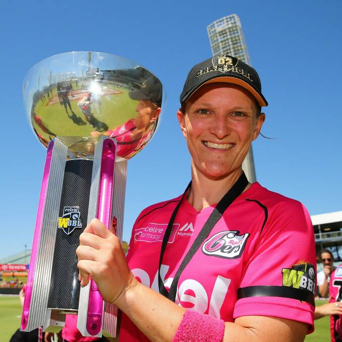 On fire: Sarah Aley led the Sydney Sixers to WBBL glory last month. Photo: Getty Images