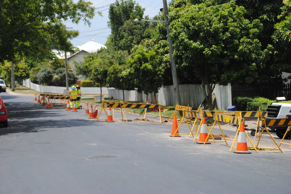 Gas works cut up the road in Annerley days after it had been resurfaced. Photo: Supplied