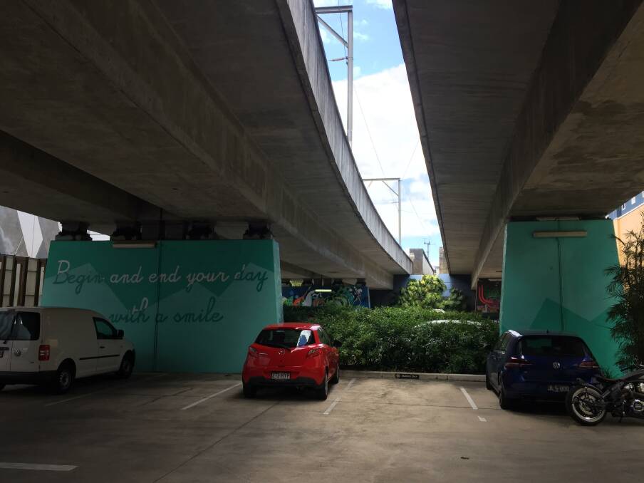 The view under the South Brisbane rail line as of February 2019. Photo: Tony Moore