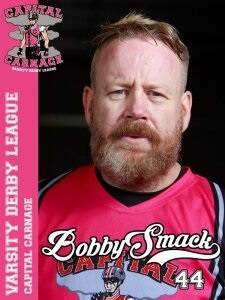 In roller derby mode, Bobby Smack from the Capital Carnage in Canberra will have his episode on First Dates Australia shown on Tuesday. Photo: Supplied