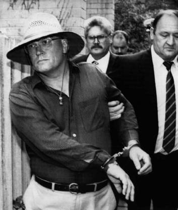 David Eastman being arrested at his home.