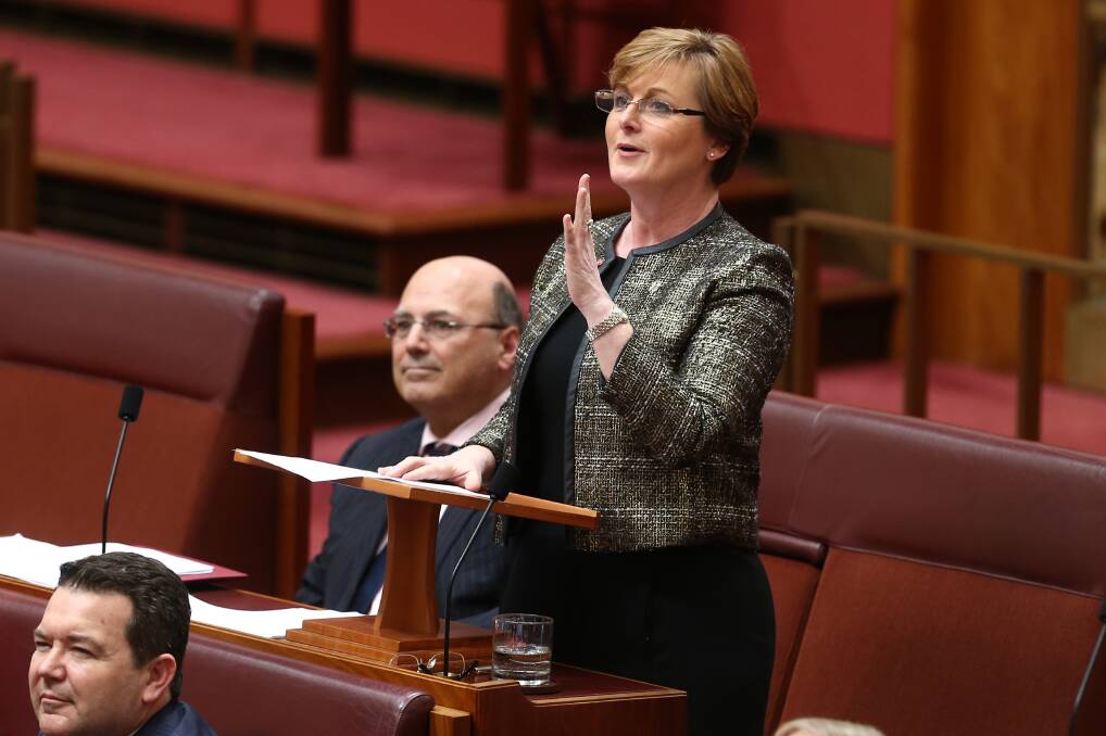 Liberal senator Linda Reynolds has called for a referendum. Photo: Alex Ellinghausen