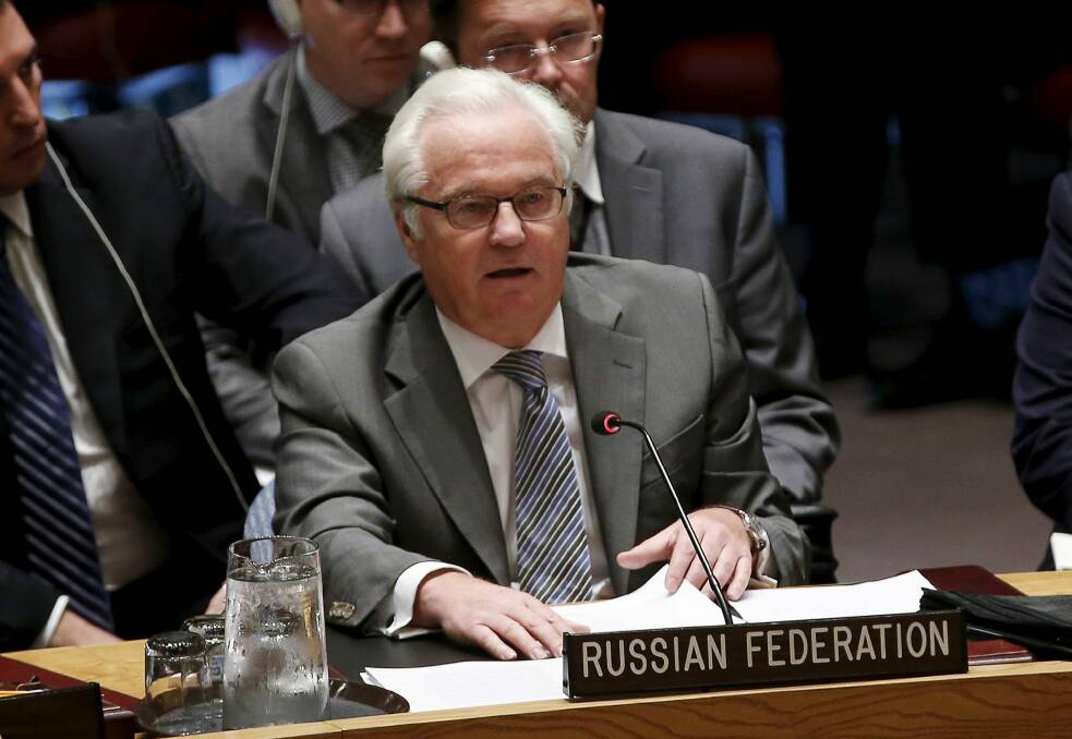 Russian Ambassador to the United Nations Vitaly Churkin was the only person to vote against the MH17 tribunal Photo: Reuters