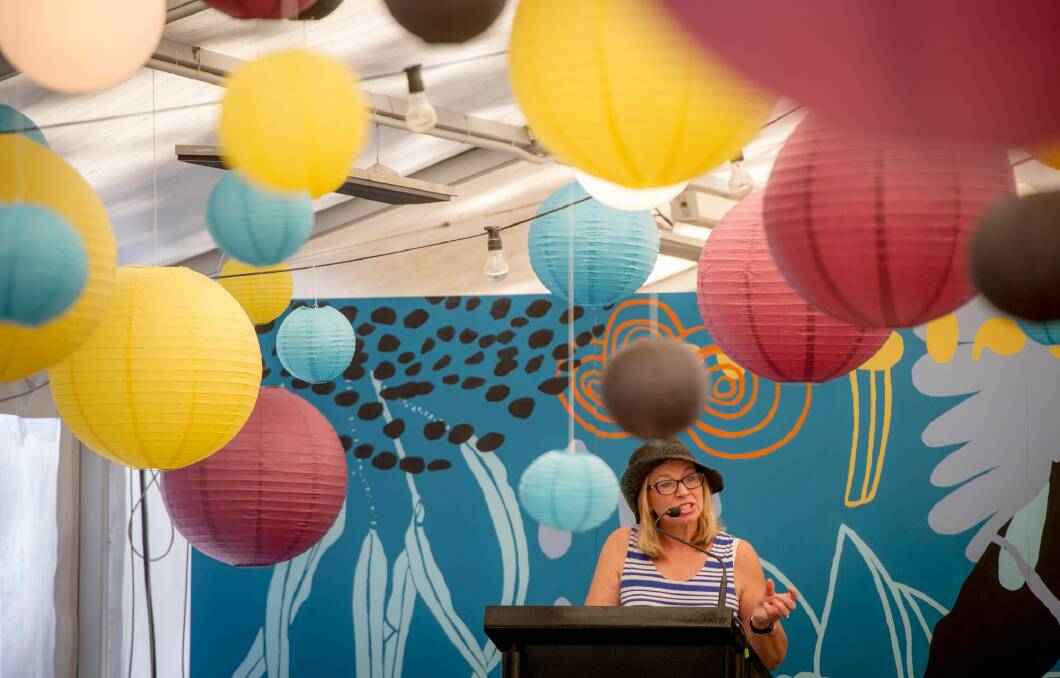An emotional Rosie Batty was overwhelmed by the talent and strength of the young women who organised Colourathon. Photo: Karleen Minney