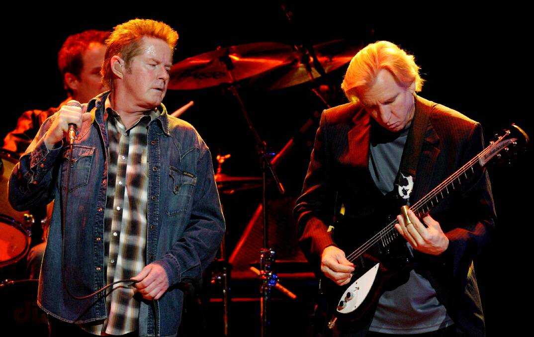 Don Henley and Joe Walsh from the Eagles performing in Sydney in November 2004. Photo: Domino Postiglione
