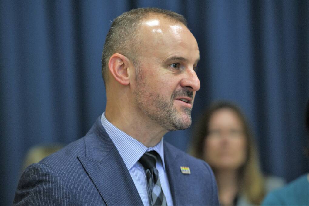 ACT Chief Minister Andrew Barr says new standing orders will slow down the passage of a private members bill to legalise cannabis.  Photo: Katie Burgess