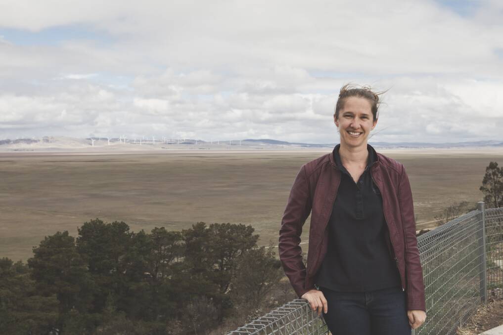 Belle Tissott, one of the developers at Geoscience Australia that has helped to map water levels in Lake George over 30 years. Photo: Jamila Toderas