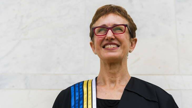 New ACT Supreme Court Chief Justice Helen Murrell outside the court after the ceremonial sitting. Photo: Rohan Thomson