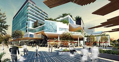 An artists' impression of a proposed $1 billion redevelopment of Ipswich's city centre. Photo: Supplied