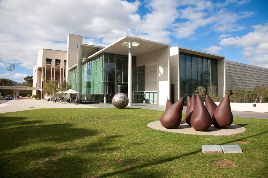 Outside the National Gallery of Australia.  Photo: Alamy