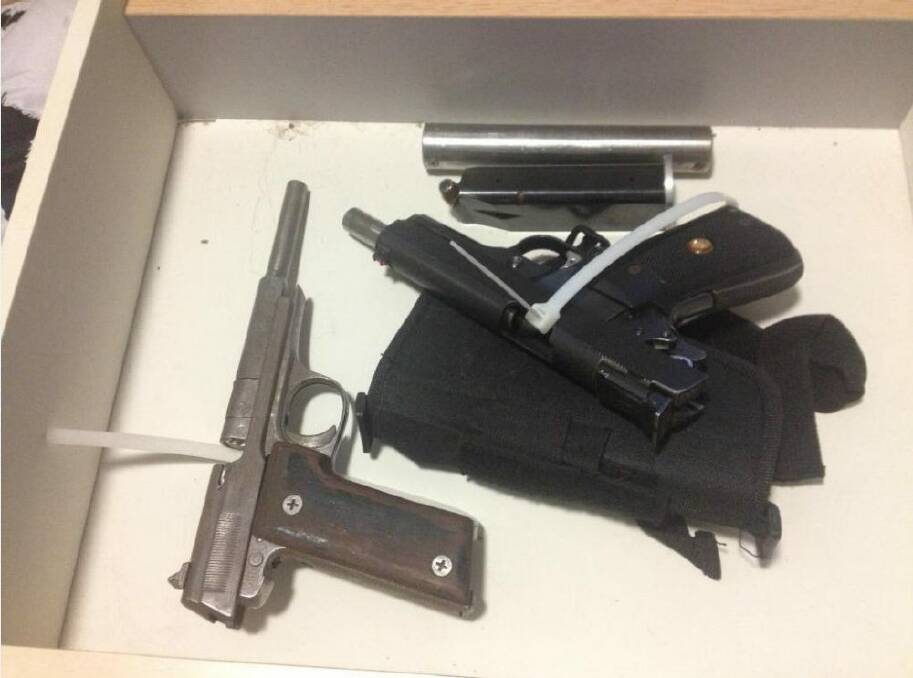 Guns seized during the police raids. Photo: ACT Policing
