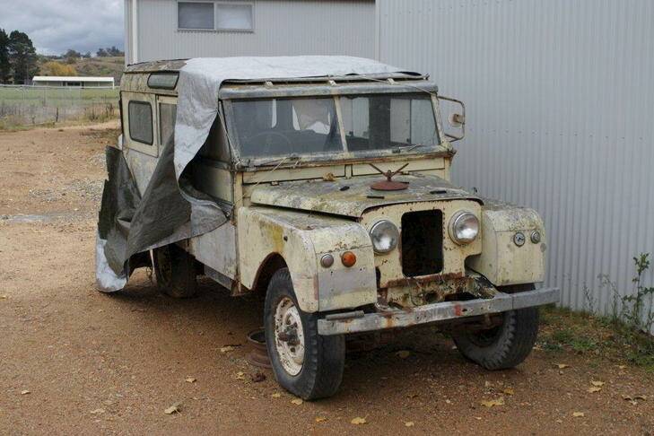 Land Rover, 1963, at Adaminaby. Probably used by royalty on tour of 1963. Photo: Supplied