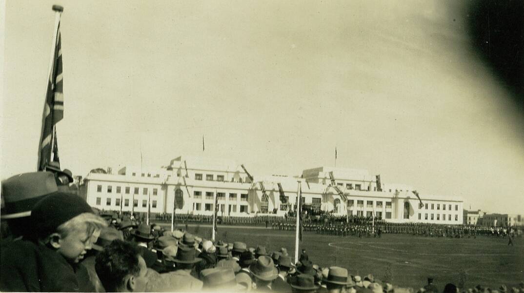 Opening day, May 9, 1927, at Old Parliament House Photo: Canberra Times archives