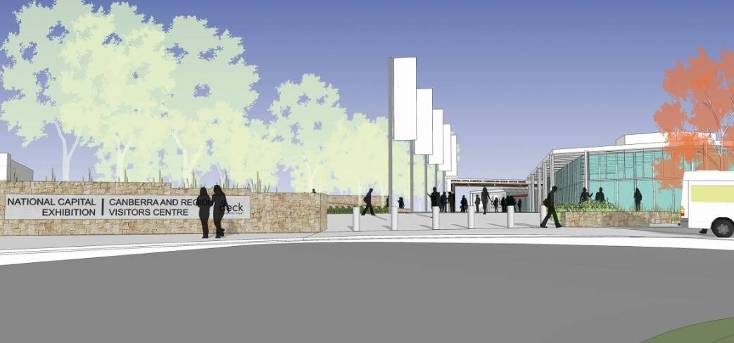 Artist impressions of the new Canberra Region Visitors Centre at Regatta Point. Photo: Supplied