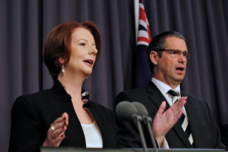 Joke backfires ... radio shock jock forced to apologise to Julia Gillard and Stephen Conroy. Photo: Andrew Meares