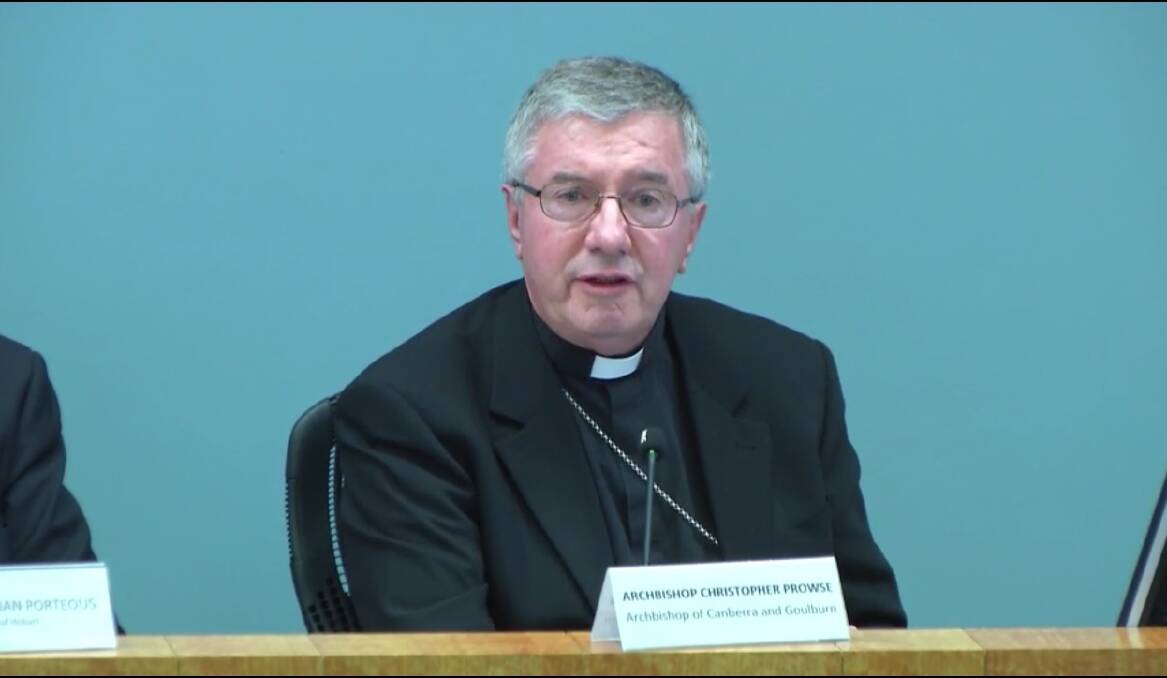 Catholic Archdiocese of Canberra-Goulburn Archbishop Christopher Prowse. Photo: Royal commission