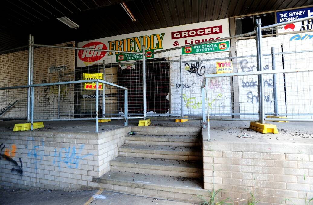The derelict Giralang shops in October 2013.  Photo: Melissa Adams