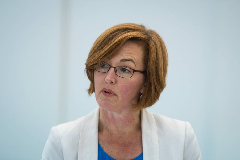 ACT Health Minister Meegan Fitzharris: the ACT will ban gay conversion therapy.  Photo: Dion Georgopoulos