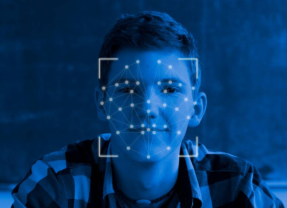 Facial recognition is being trialled in several schools as a replacement for calling the roll,  Photo: Artwork: Stephen Kiprillis. Photo: Alamy