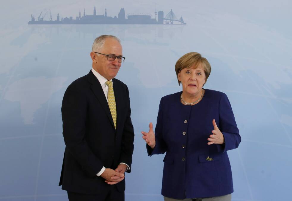 German Chancellor Angela Merkel, and perhaps Australia's Prime Minister Malcolm Turnbull, will push for open markets and paradoxically tell Xi to lean more heavily on North Korea. Photo: Andrew Meares
